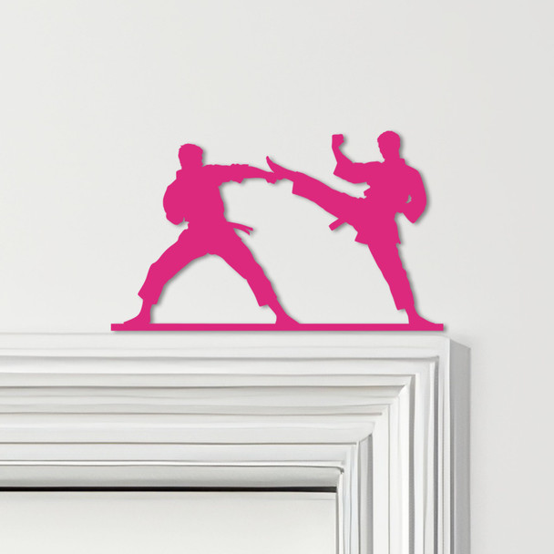 Door Topper Karate Fighters Various Colours Top Of Door Frame Decorative Sign