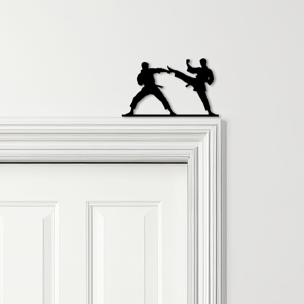 Door Topper Karate Fighters Various Colours Top Of Door Frame Decorative Sign