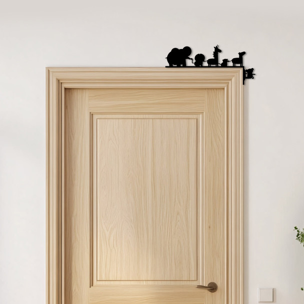 Door Topper Kids Room Decor Cute Safari Animals Various Colours Decorative Sign