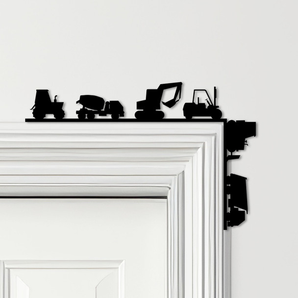 Door Topper Kids Bedroom Decor Diggers Construction Various Colours Decor Sign