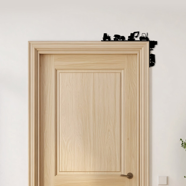 Door Topper Kids Bedroom Decor Diggers Construction Various Colours Decor Sign