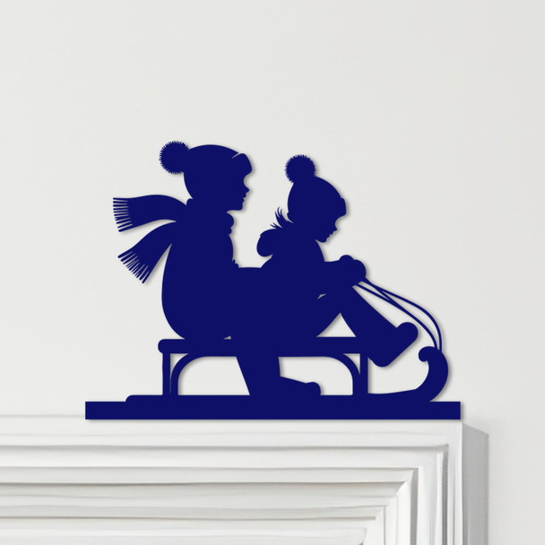 Door Topper Sleighing Christmas Decor Various Colours Decorative Sign