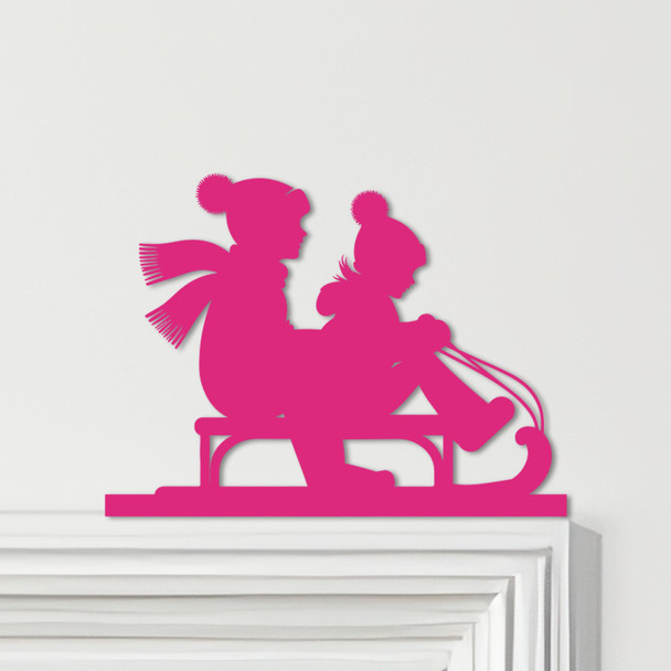 Door Topper Sleighing Christmas Decor Various Colours Decorative Sign