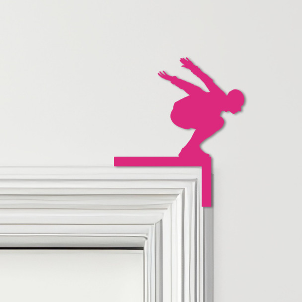 Door Topper Man Jumping Athletics Various Colours Top Of Door Frame Decor Sign