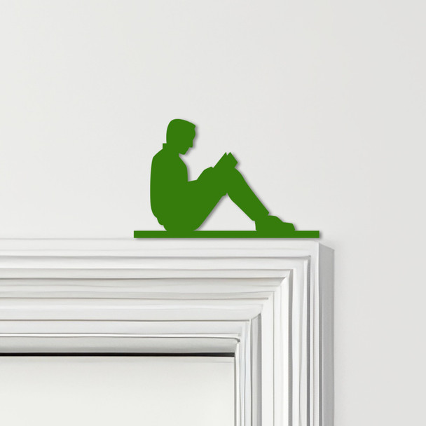 Door Topper Man Reading Book Various Colours Top Of Door Frame Decorative Sign