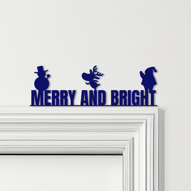 Door Topper Merry And Bright Christmas Decor Various Colours Frame Decor Sign