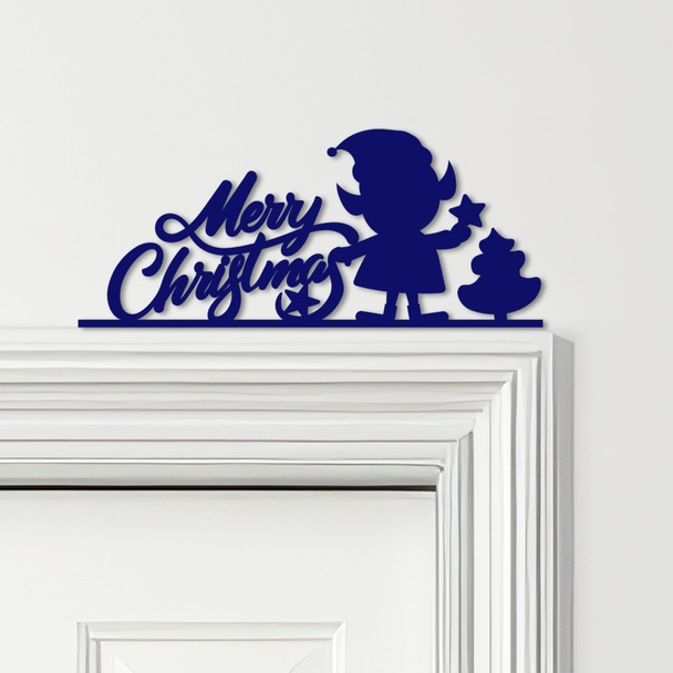 Door Topper Merry Christmas Decor Elf Various Colours Decorative Sign