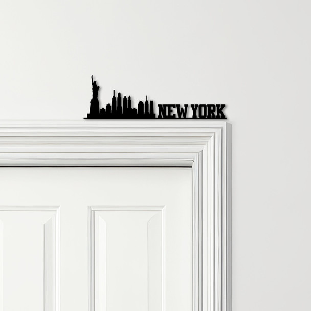 Door Topper New York Lettering & Skyline Various Colours Decorative Sign