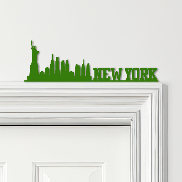 Door Topper New York Lettering & Skyline Various Colours Decorative Sign