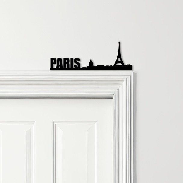 Door Topper Paris City Skyline Various Colours Top Of Door Frame Decorative Sign