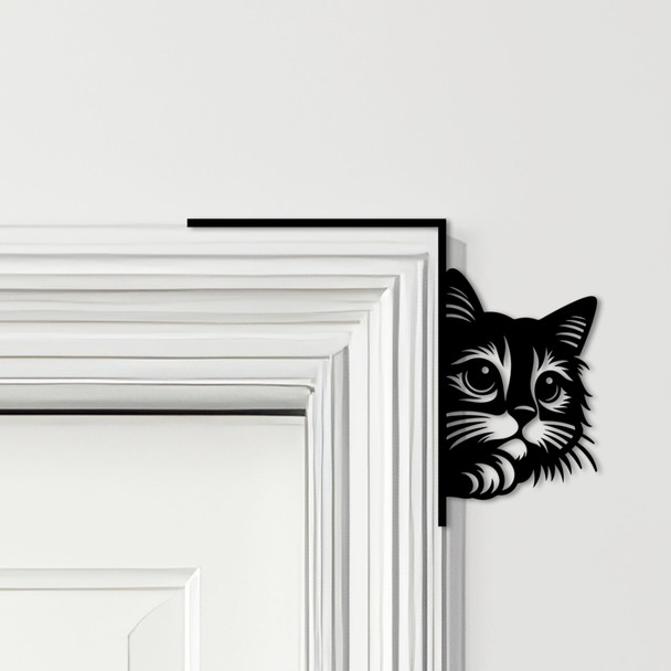 Door Topper Peeking Cat Various Colours Top Of Door Frame Decorative Sign