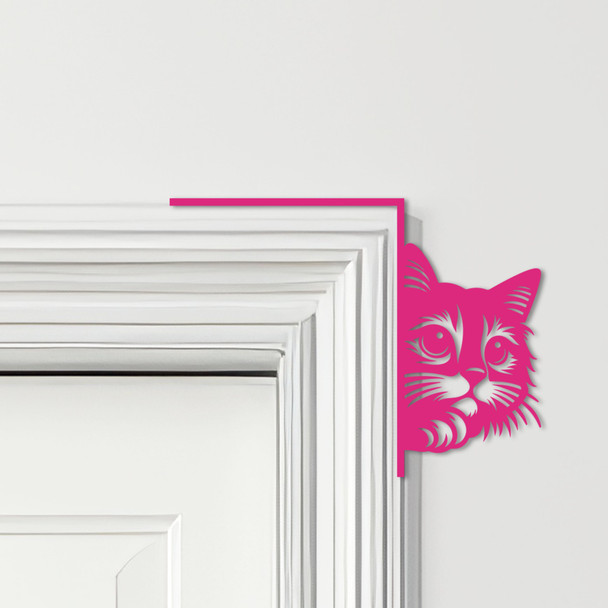 Door Topper Peeking Cat Various Colours Top Of Door Frame Decorative Sign