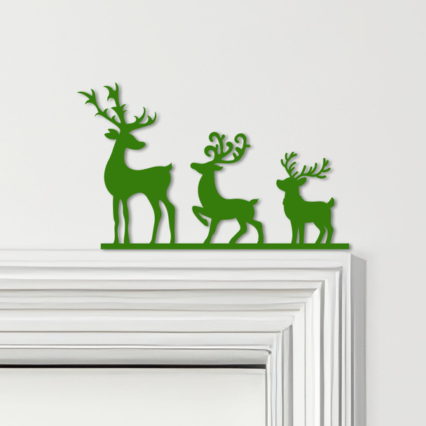 Door Topper Reindeers Christmas Decor Various Colours Decorative Sign