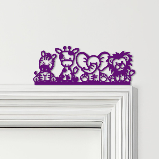 Door Topper Safari Animals Kids Room Decor Various Colours Frame Decor Sign
