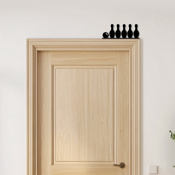 Door Topper Bowling Pins & Ball Various Colours Top Of Door Frame Decor Sign