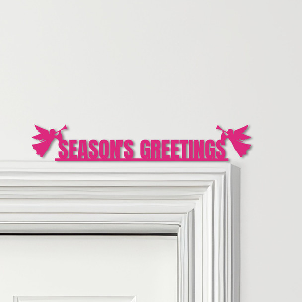 Door Topper Season's Greetings Angels Christmas Decor Various Colours Decor Sign