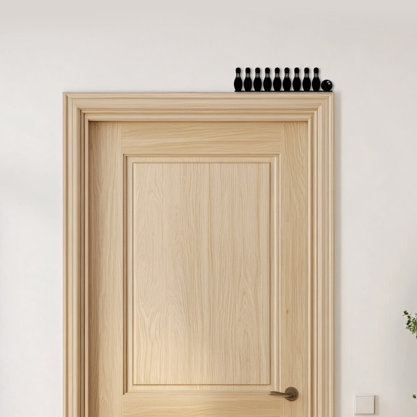 Door Topper Bowling Pins Various Colours Top Of Door Frame Decorative Sign