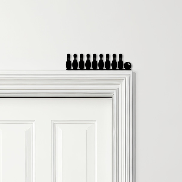 Door Topper Bowling Pins Various Colours Top Of Door Frame Decorative Sign