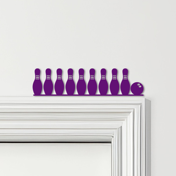 Door Topper Bowling Pins Various Colours Top Of Door Frame Decorative Sign