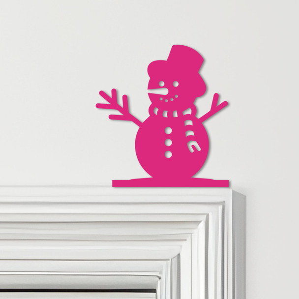 Door Topper Snowman Smiling Christmas Decor Various Colours Frame Decor Sign