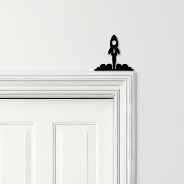 Door Topper Space Rocket Kids Room Decor Various Colours Decorative Sign