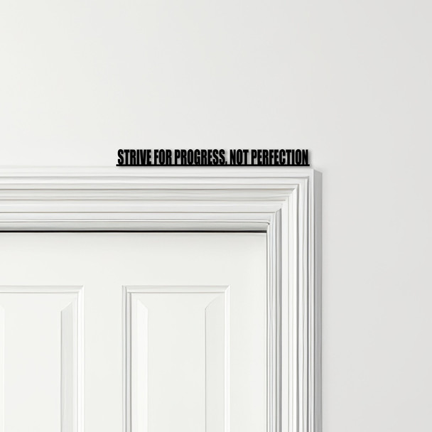 Door Topper Strive For Progress, Not Perfection Gym Quote Various Colours Sign