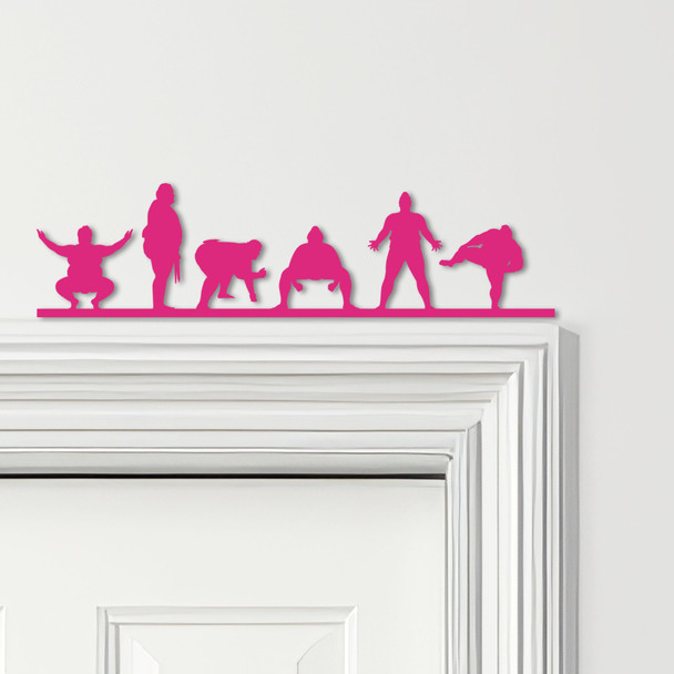 Door Topper Sumo Fighters Various Colours Top Of Door Frame Decorative Sign