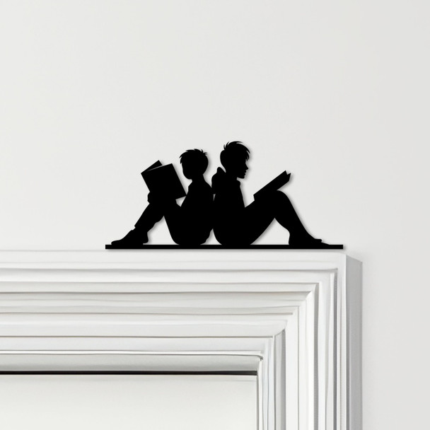 Door Topper Boys Reading Books Various Colours Top Of Door Frame Decorative Sign