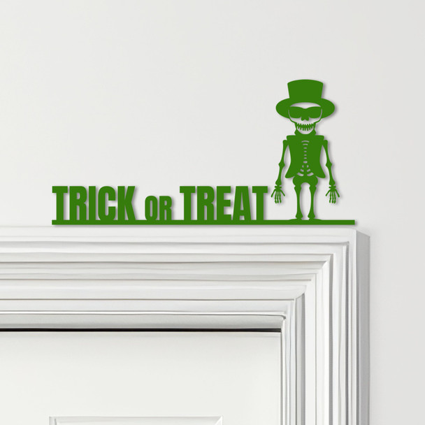 Door Topper Trick Or Treat Skeleton Halloween Decor Various Colours Decor Sign