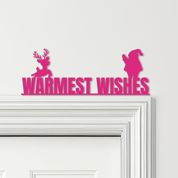 Door Topper Warmest Wishes Christmas Decor Various Colours Frame Decor Sign