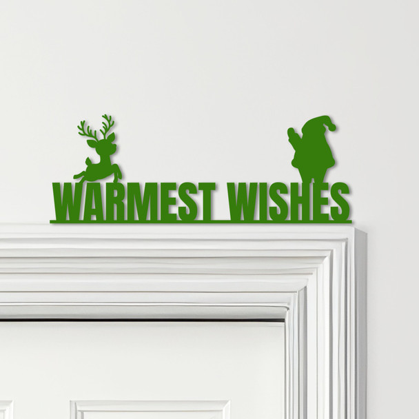 Door Topper Warmest Wishes Christmas Decor Various Colours Frame Decor Sign