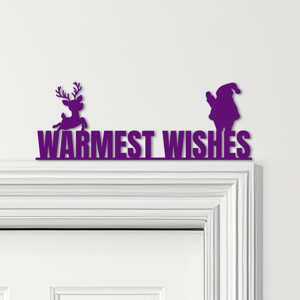 Door Topper Warmest Wishes Christmas Decor Various Colours Frame Decor Sign