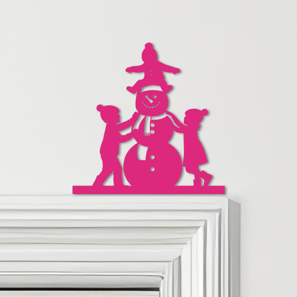 Door Topper Christmas Decor Building Snowman Various Colours Frame Decor Sign