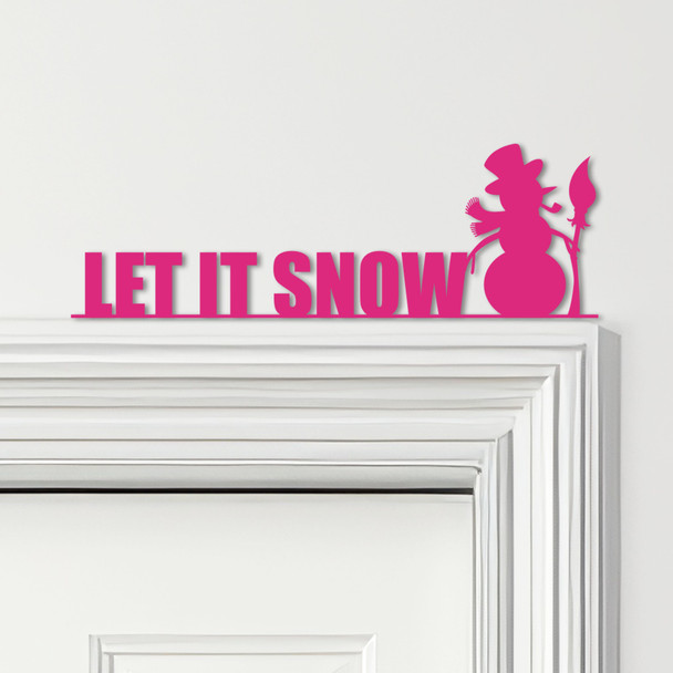 Door Topper Christmas Decor Let It Snow Snowman Various Colours Decorative Sign