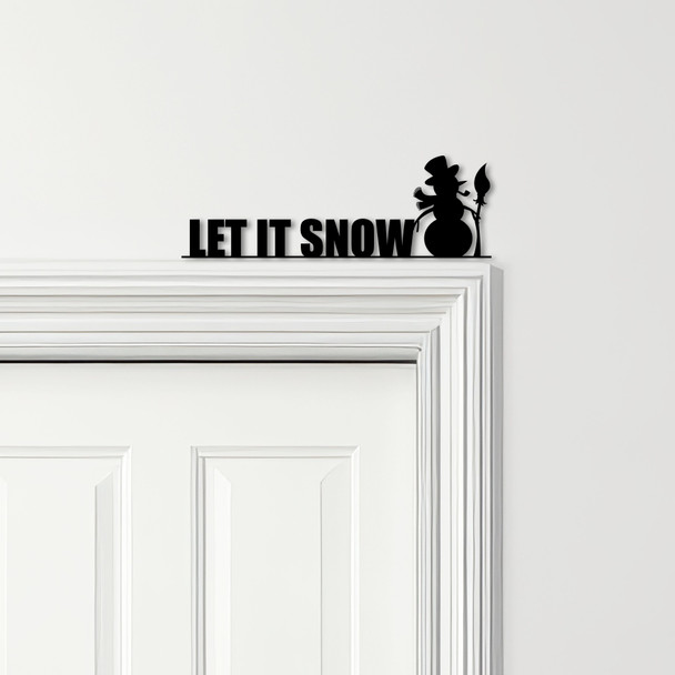 Door Topper Christmas Decor Let It Snow Snowman Various Colours Decorative Sign