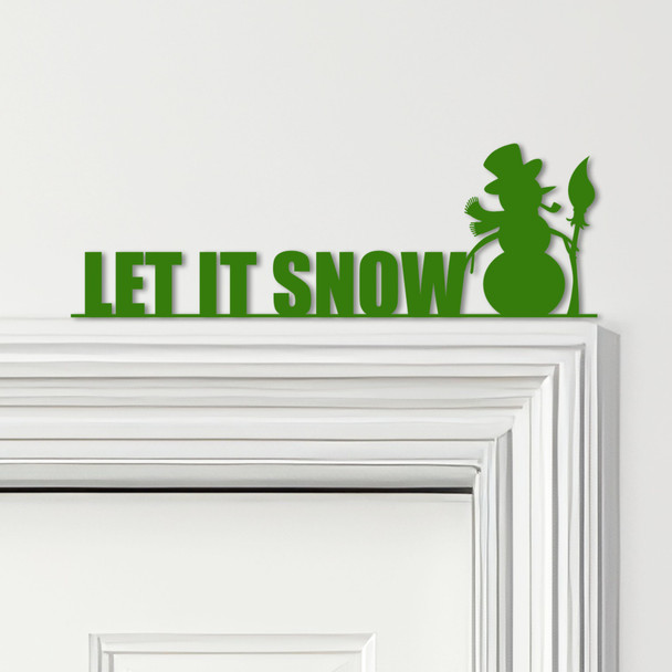 Door Topper Christmas Decor Let It Snow Snowman Various Colours Decorative Sign