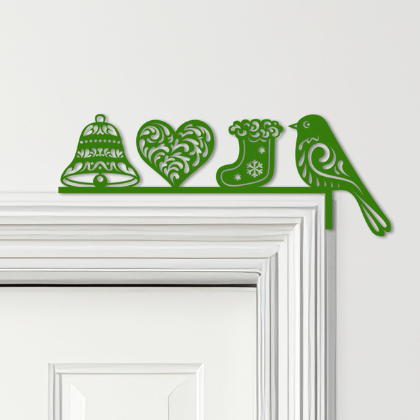 Door Topper Christmas Decor Ornaments Various Colours Decorative Sign