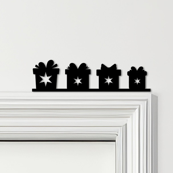 Door Topper Christmas Decor Presents Stars Various Colours Frame Decor Sign