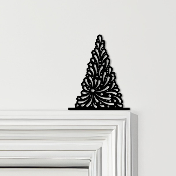 Door Topper Christmas Decor Tree Stars Various Colours Decorative Sign