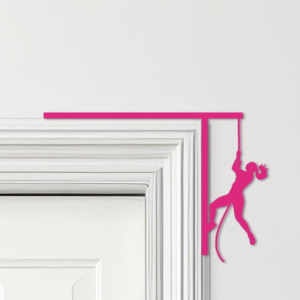 Door Topper Climbing Woman Various Colours Top Of Door Frame Decorative Sign