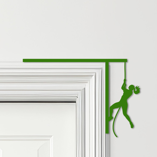 Door Topper Climbing Woman Various Colours Top Of Door Frame Decorative Sign