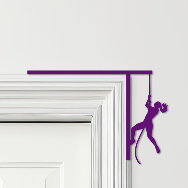 Door Topper Climbing Woman Various Colours Top Of Door Frame Decorative Sign