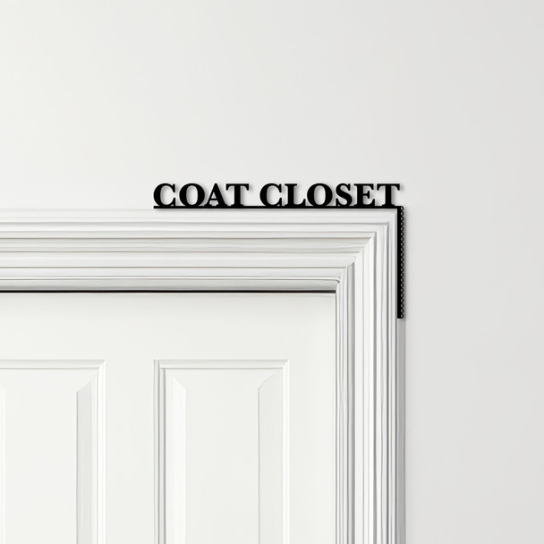 Door Topper Coat Closet Hallway Decor Various Colours Decorative Sign