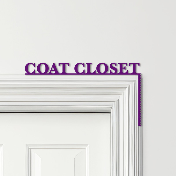 Door Topper Coat Closet Hallway Decor Various Colours Decorative Sign