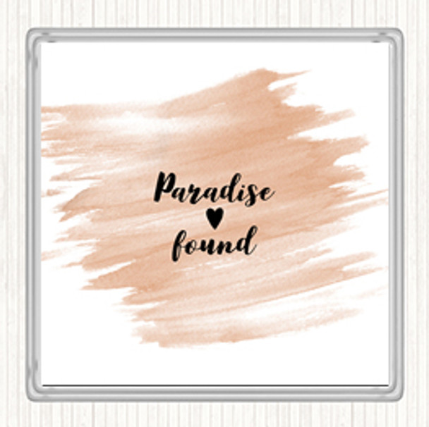 Watercolour Paradise Quote Coaster