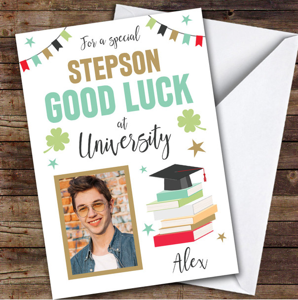 Personalised Off To University Card For Stepson Photo Books Hat