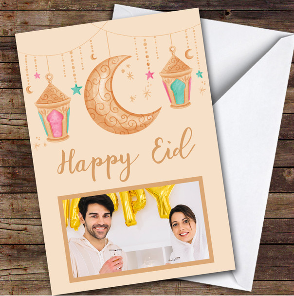 Personalised Eid Card For Anyone Photo Moon Lantern