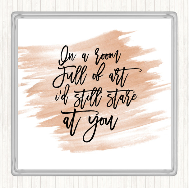 Watercolour Room Full Of Art Quote Coaster