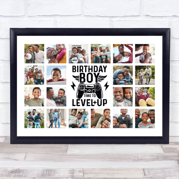 Photo Collage Kids Boys Birthday Custom Gift 20-Photo Gamer Print Or Canvas