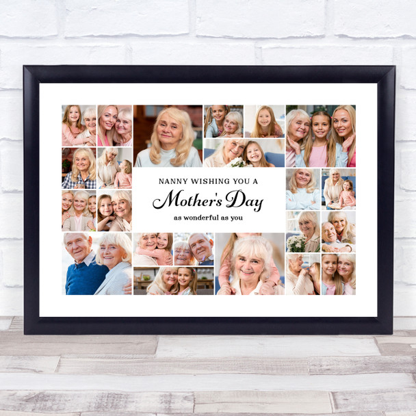 Photo Collage Personalised Gift For Nanny Mother's Day 22-Photo Print Or Canvas